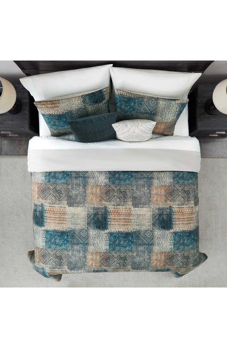 Modern Threads Microfiber 5-Piece Comforter Set, Alternate, color, Copper/ Teal