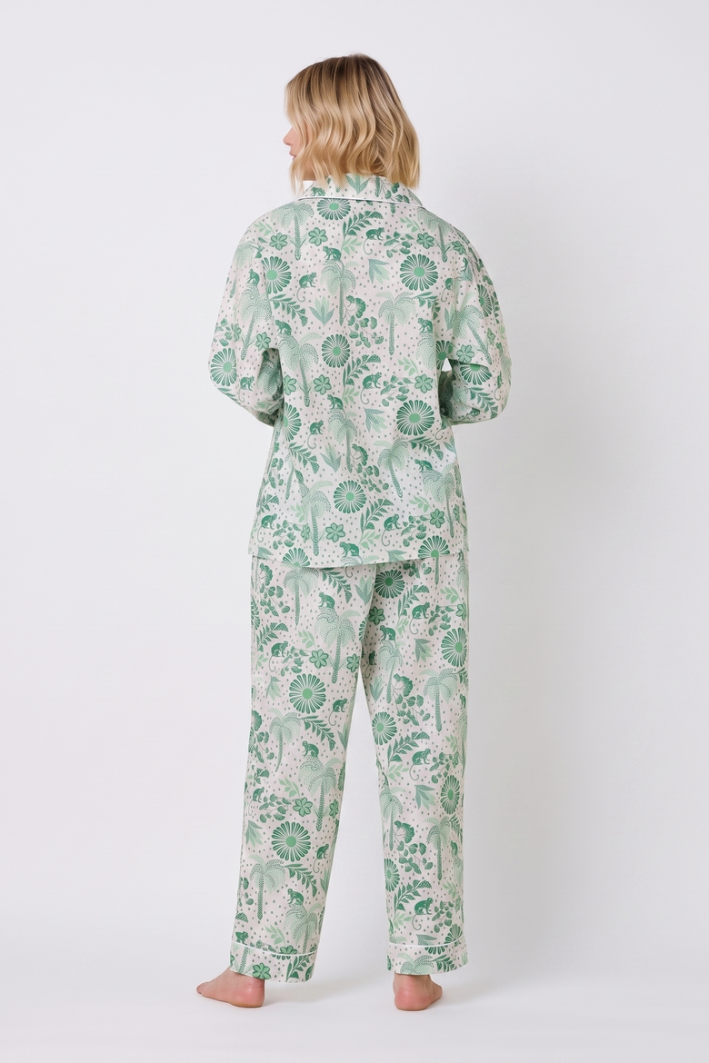 Pima Cotton Pajama Set, Alternate, color, Palmera