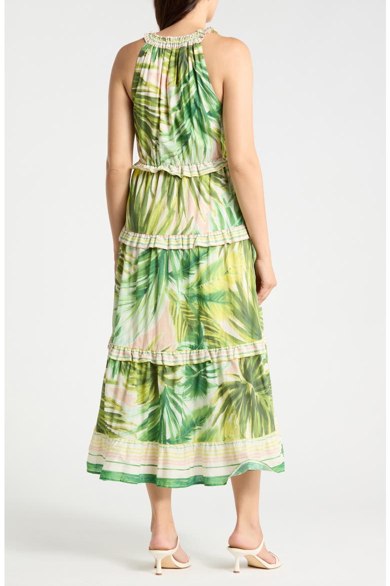 Tropical Ruffle Cotton Maxi Dress, Alternate, color, TROPICAL