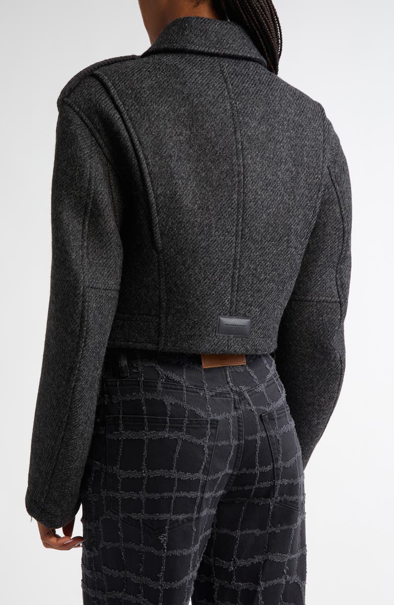 Alexander Wang Donegal Wool Crop Military Jacket, Alternate, color, 