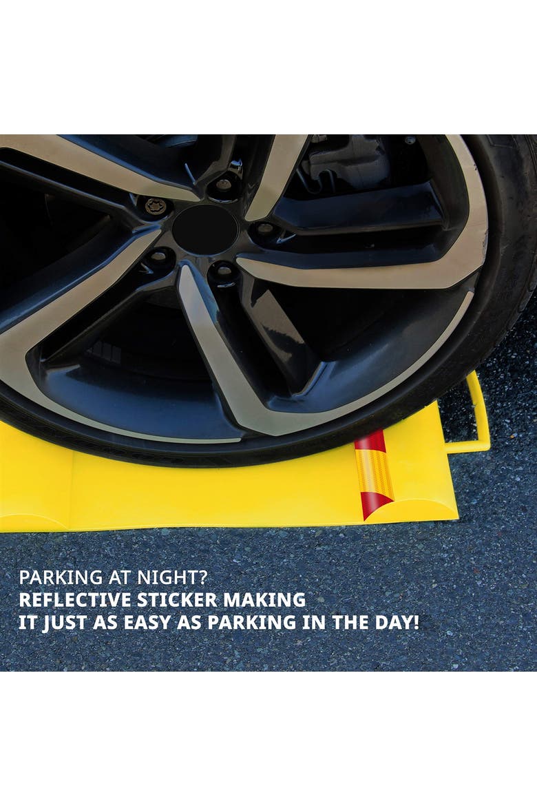 Parking Mat, Parking Stopper for Garage with Anti-Skid Grips & Handles, Alternate, color, Black