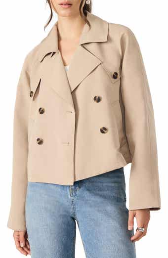 Steve Madden Double Breasted Short Trench Coat