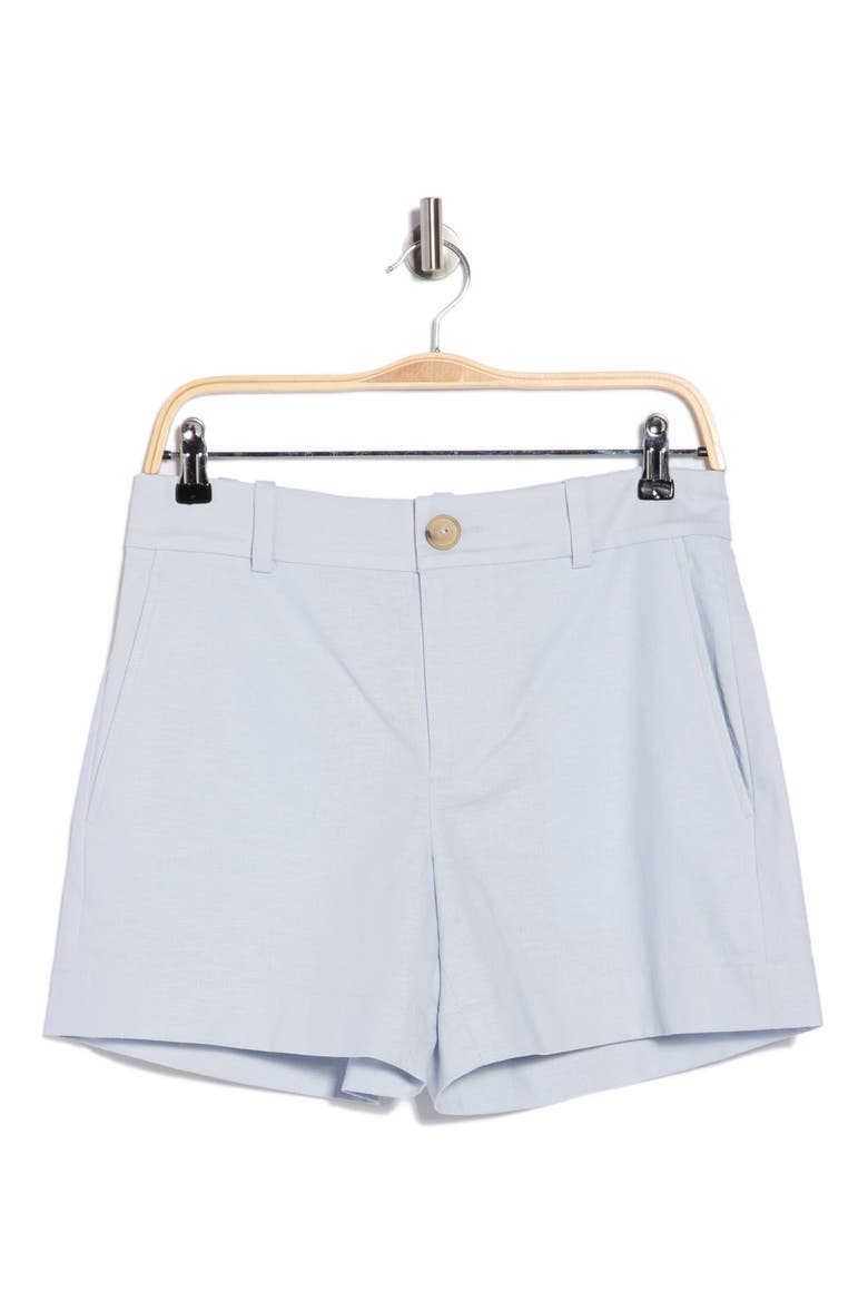 Casual Linen Blend Shorts, Alternate, color, SURF MIST