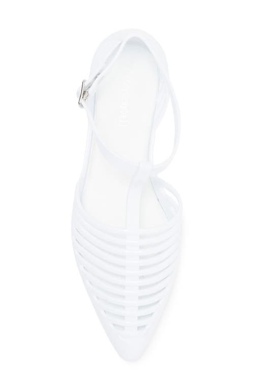 Jeffrey Campbell Squeaky Jelly Flat In White