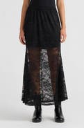 NVLT Lace Flare Maxi Skirt