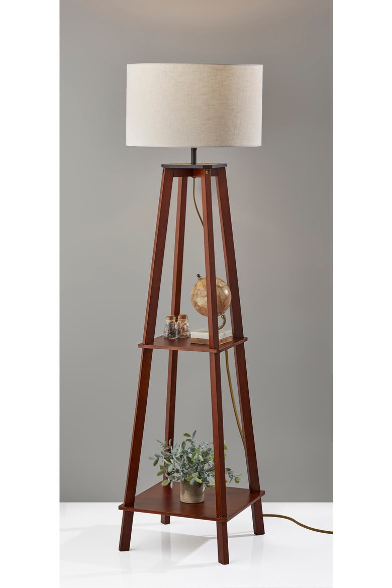 Kirby Shelf Floor Lamp, Alternate, color, WALNUT WOOD
