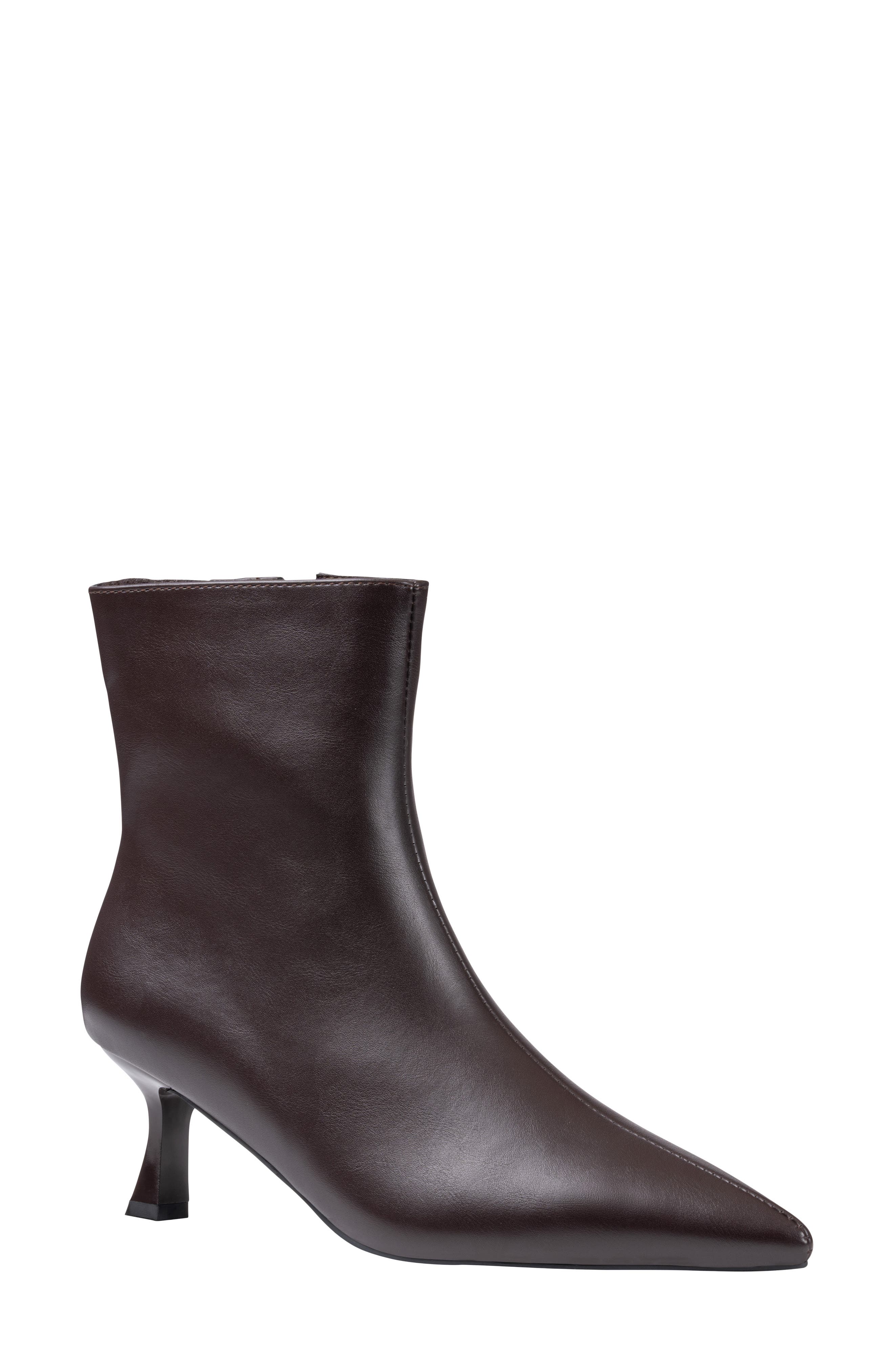 Rilan Pointed Toe Faux Leather Bootie