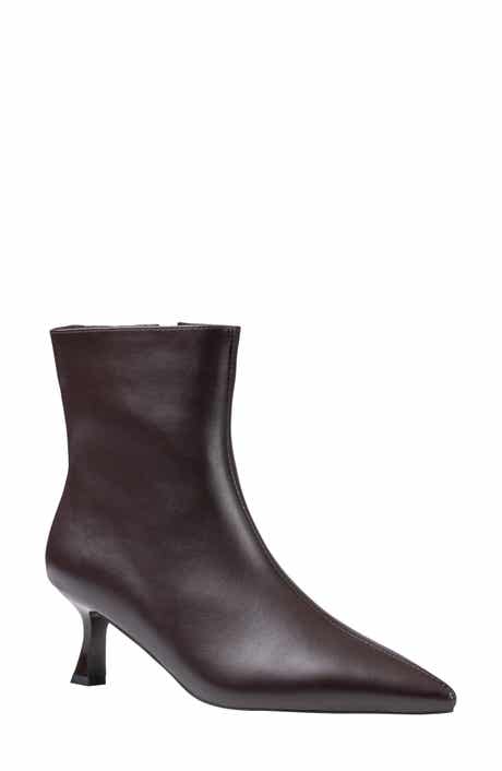 Rilan Pointed Toe Faux Leather Bootie