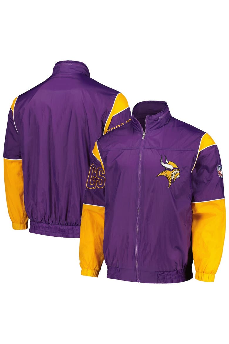Men's Mitchell & Ness  Purple Minnesota Vikings 1992 Sideline Full-Zip Jacket, Main, color, Purple