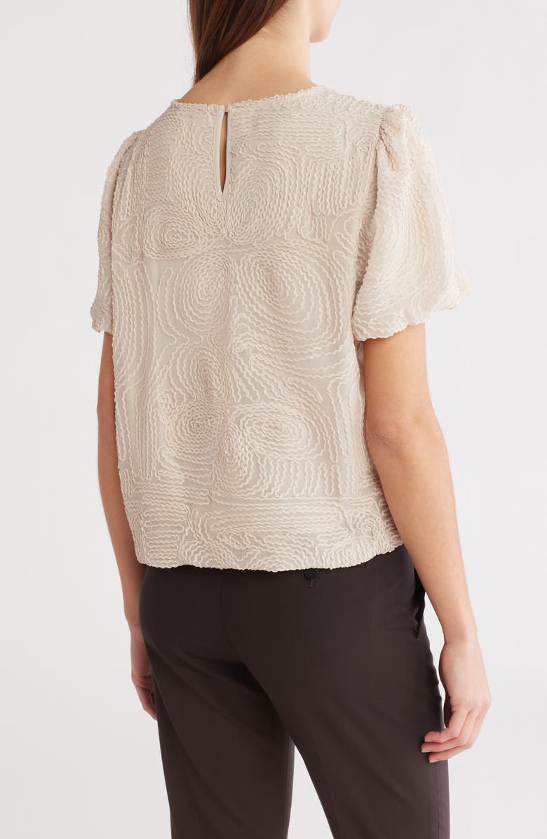 Textured Puff Sleeve Top