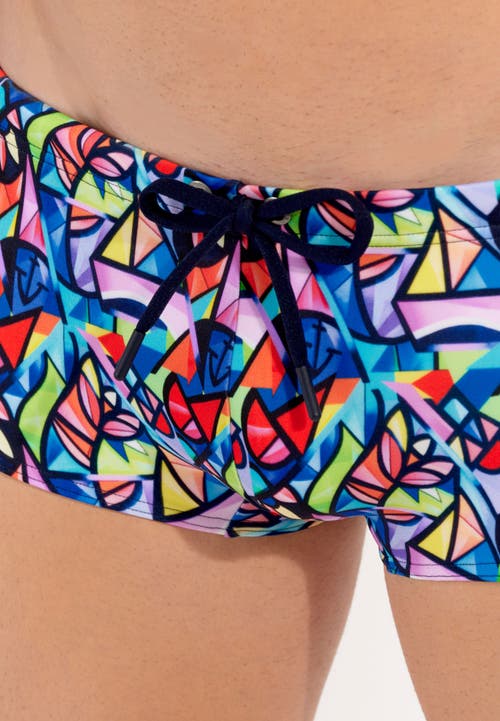 Hom Idylle Swim Trunk In Multico Print