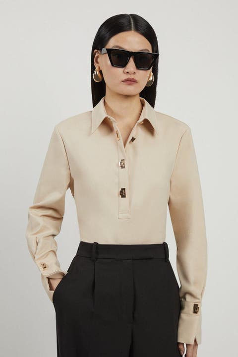Techno Cotton Gold Clasp Shirt