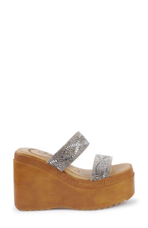 Candies Candie's Cuna Platform Wedge Sandal In Silver