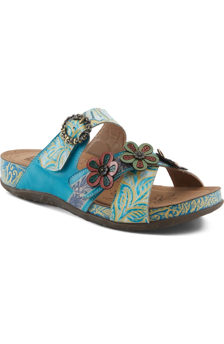 L'Artiste by Spring Step Caelana Sandal, Main, color, Turquoise Multi