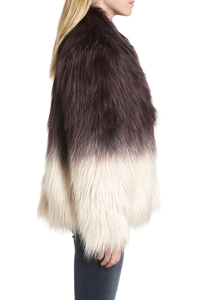 Faux Fur Jacket, Alternate, color, PURPLE COMBO