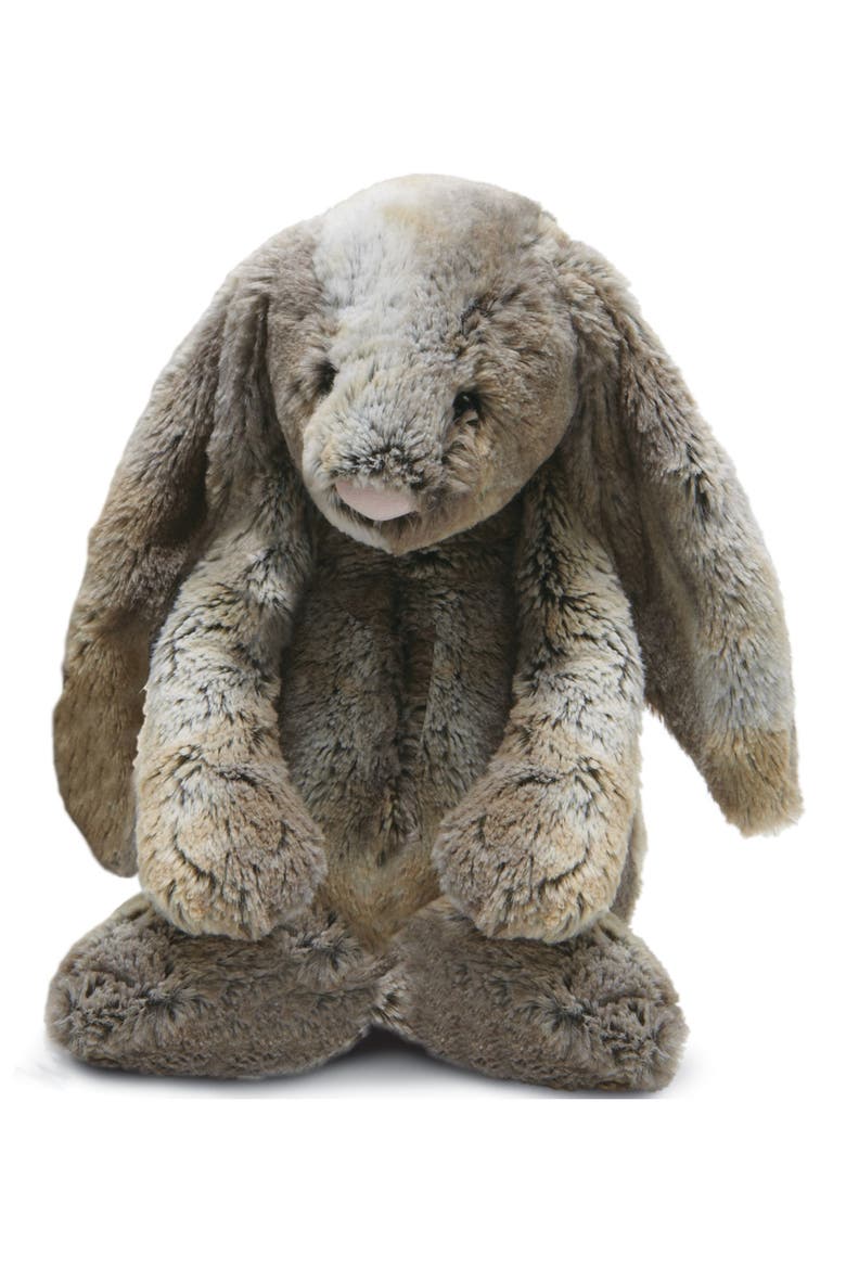 'Large Woodland Bunny' Stuffed Animal, Main, color, GREY