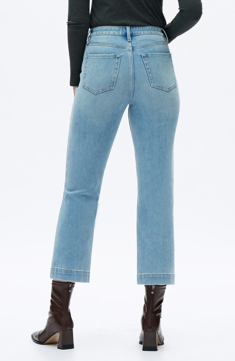 Bayeas High Waist Ankle Straight Leg Jeans, Alternate, color, Light Blue