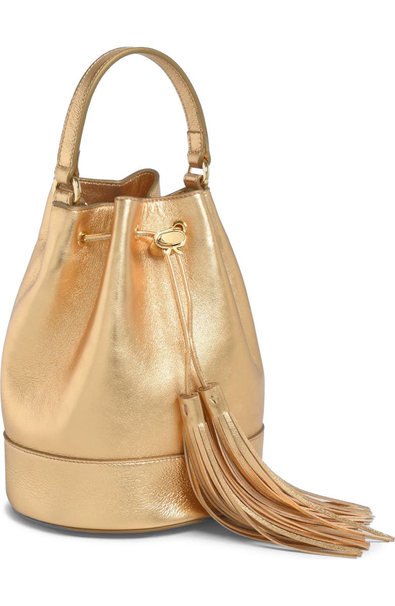 Gianvito Rossi Sienna Crossbody Bag, Alternate, color, Gold Leather