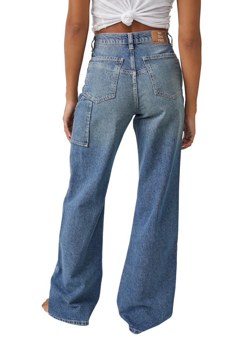 We the Free Tinsley High Waist Baggy Jeans, Alternate, color, HAZEY BLUE