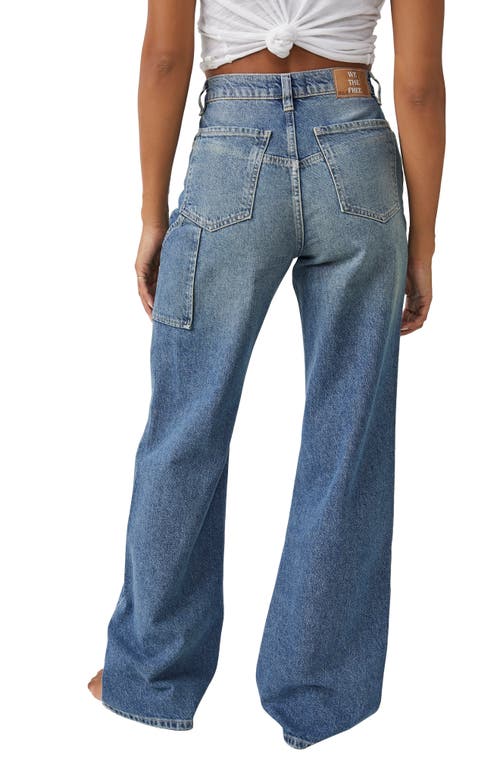 Free People We The Free Tinsley High Waist Baggy Jeans In Hazey Blue