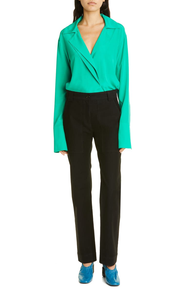 A.L.C. Halston Slim Leg Stretch Cotton Pants, Alternate, color, 