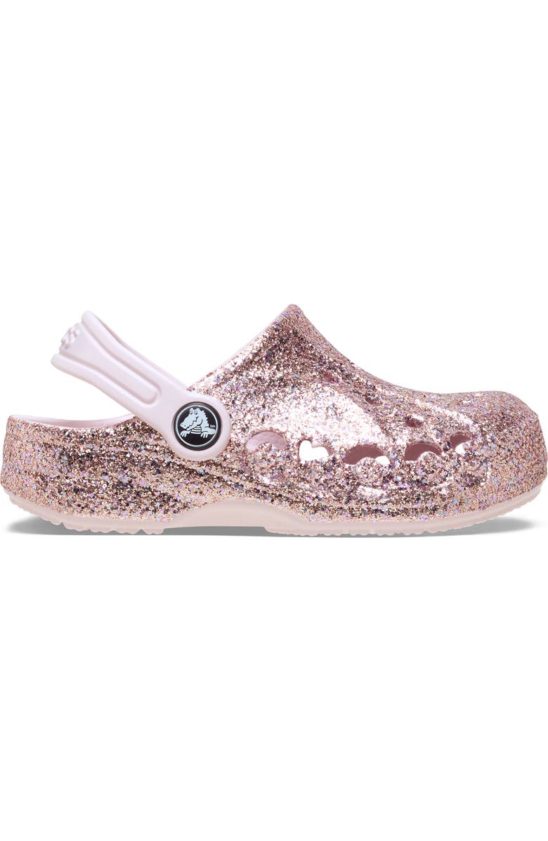 CROCS Kids' Baya Glitter Clog, Alternate, color, Barely Pink