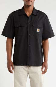 Carhartt Work In Progress Craft Short Sleeve Poplin Button-Up Work Shirt