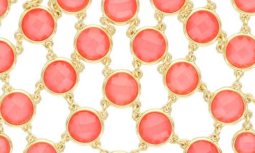 Olivia Welles Courtney Waterfall Statement Necklace In Gold/pink