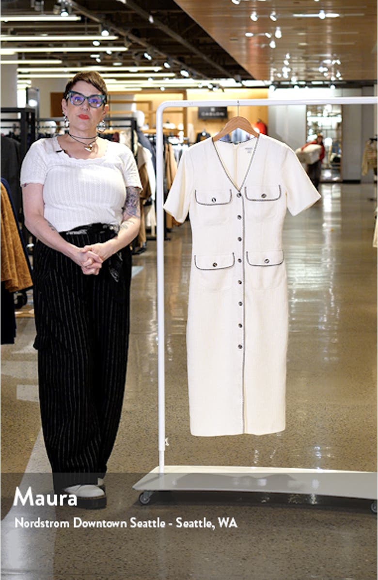 Pocket Tweed Midi Dress, sales video thumbnail