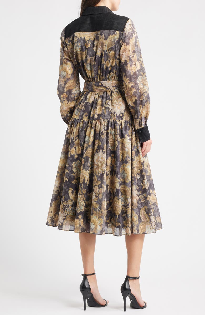 KOBI HALPERIN Kobi Halperin 'Luna' Mixed Media Sheath Dress, Alternate, color, Black Multi