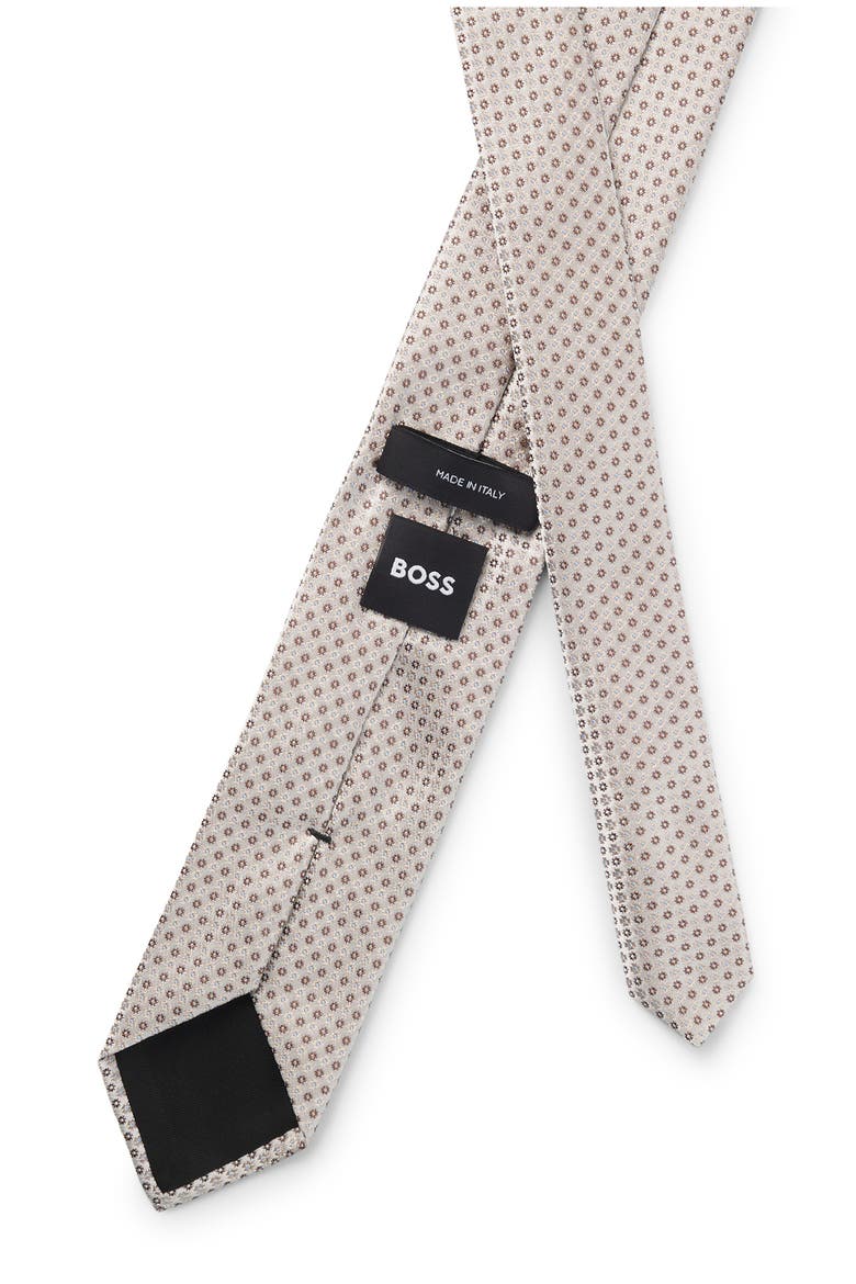 Floral Silk Blend Jacquard Tie, Alternate, color, OPEN WHITE