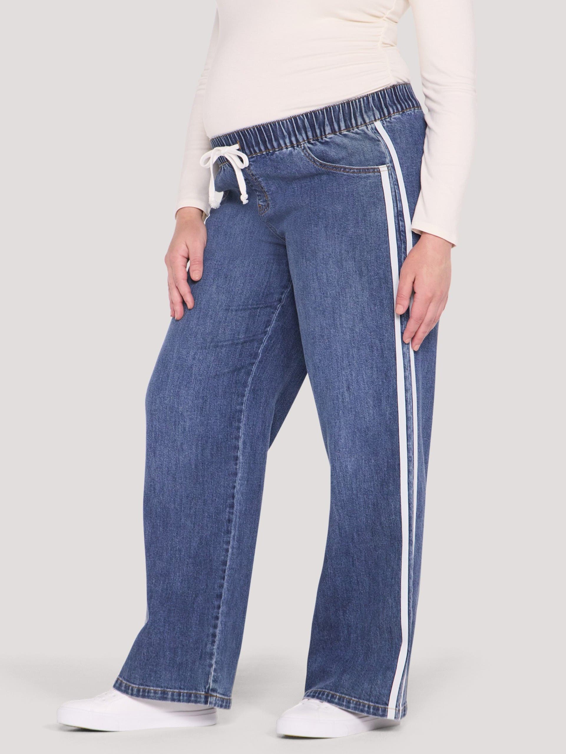 Medium Wash with White Stripe