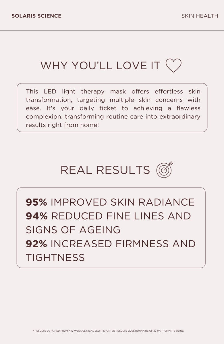 SOLARIS LABORATORIES NY VISIspec LED Face & Neck Masks, Alternate, color,