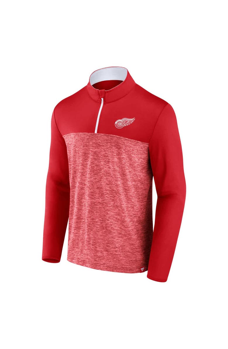 FANATICS Men's Fanatics Red Detroit Red Wings Iconic Defender Quarter-Zip Jacket, Alternate, color,