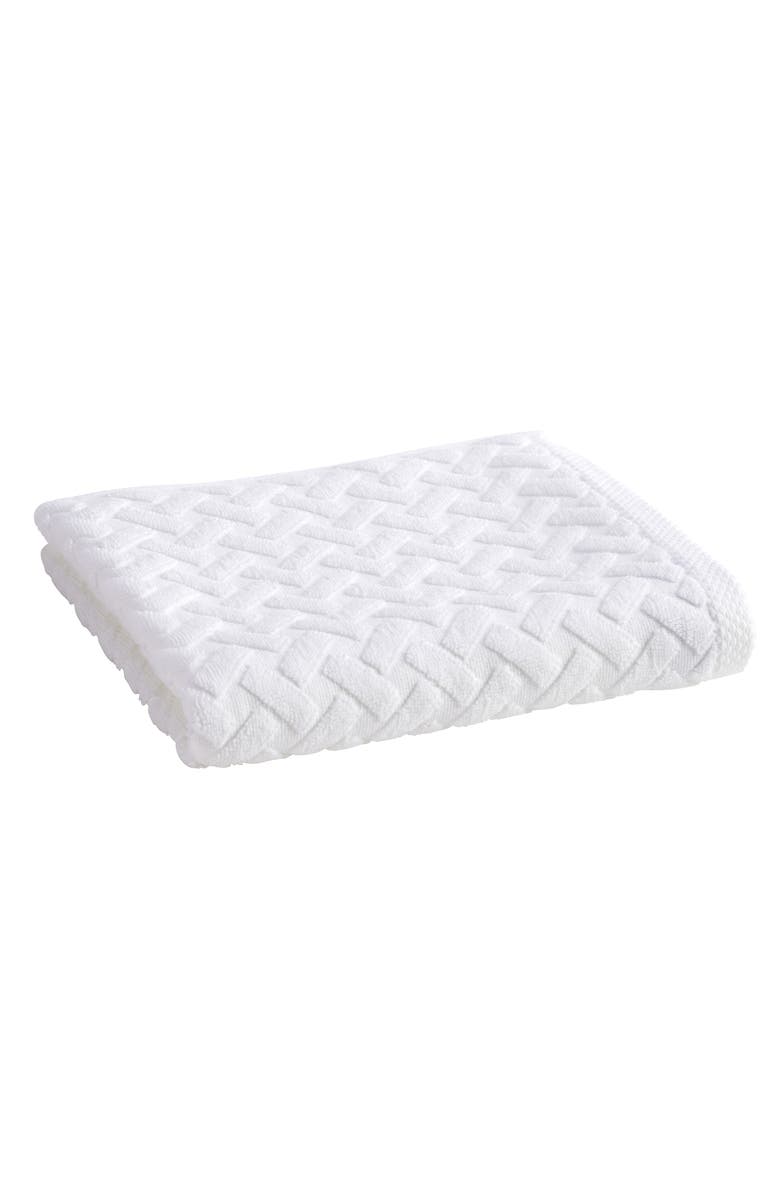 CHRISTY Trellis Textured Cotton Rayon Fibre Blend Soft Hand Towels, Main, color, White