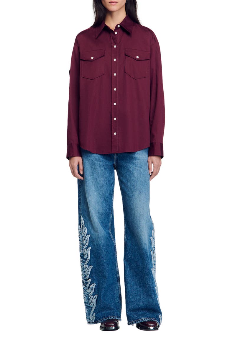 SANDRO Cotton shirt, Alternate, color, 