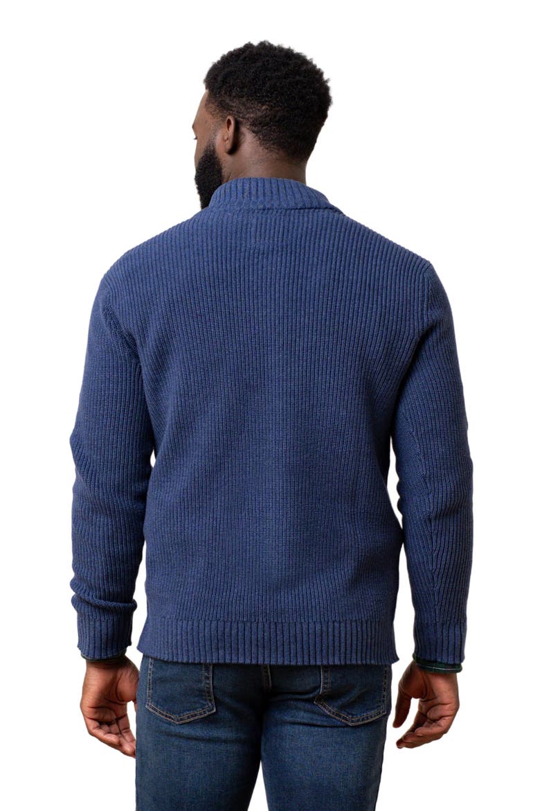 Men's Organic Half Zip Pullover, Alternate, color, Navy Marl