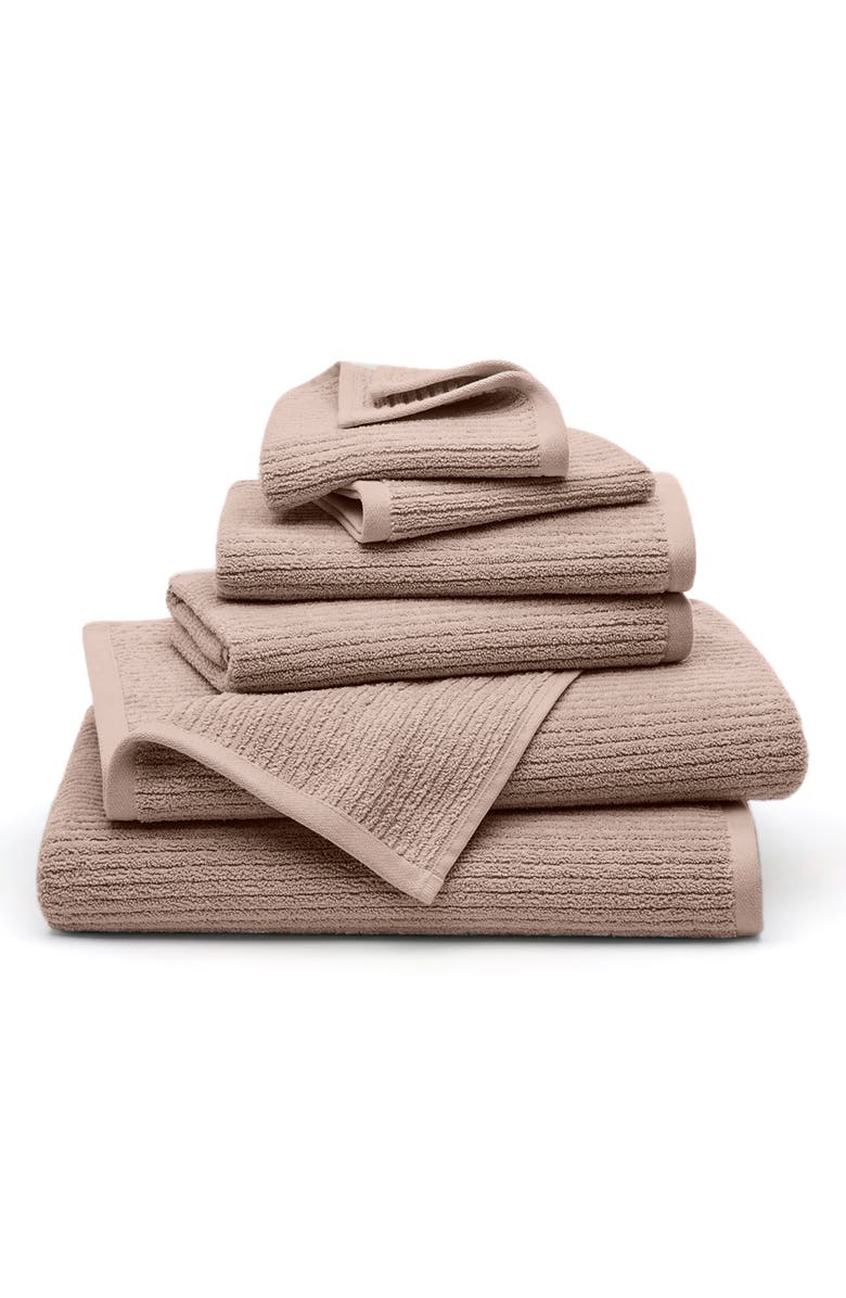 Boll & Branch Spa 6-Piece Organic Cotton Bath Towel Set, Main, color, Dusty Rose