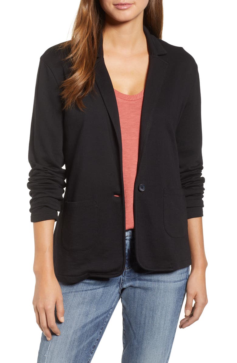 Caslon<sup>®</sup> 2 POCKET KNIT BLAZER, Main, color, 