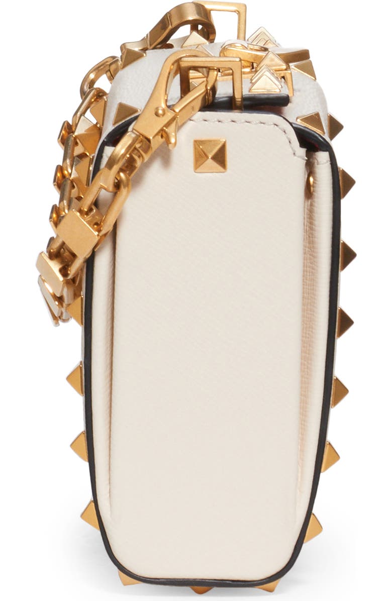 Valentino Garavani Alcove Rockstud Leather Convertible Clutch, Alternate, color,