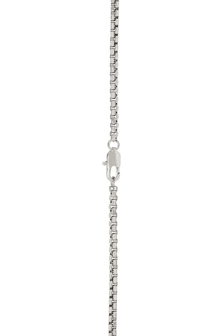 Men's Round Box Chain Necklace & Bracelet Set, Alternate, color, SILVER