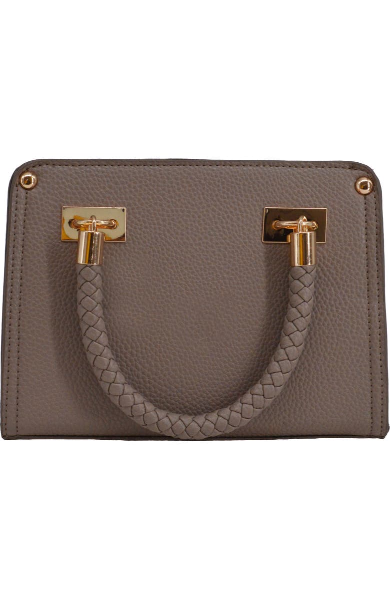 bebe Alexandria Top Handle Satchel, Alternate, color, Taupe