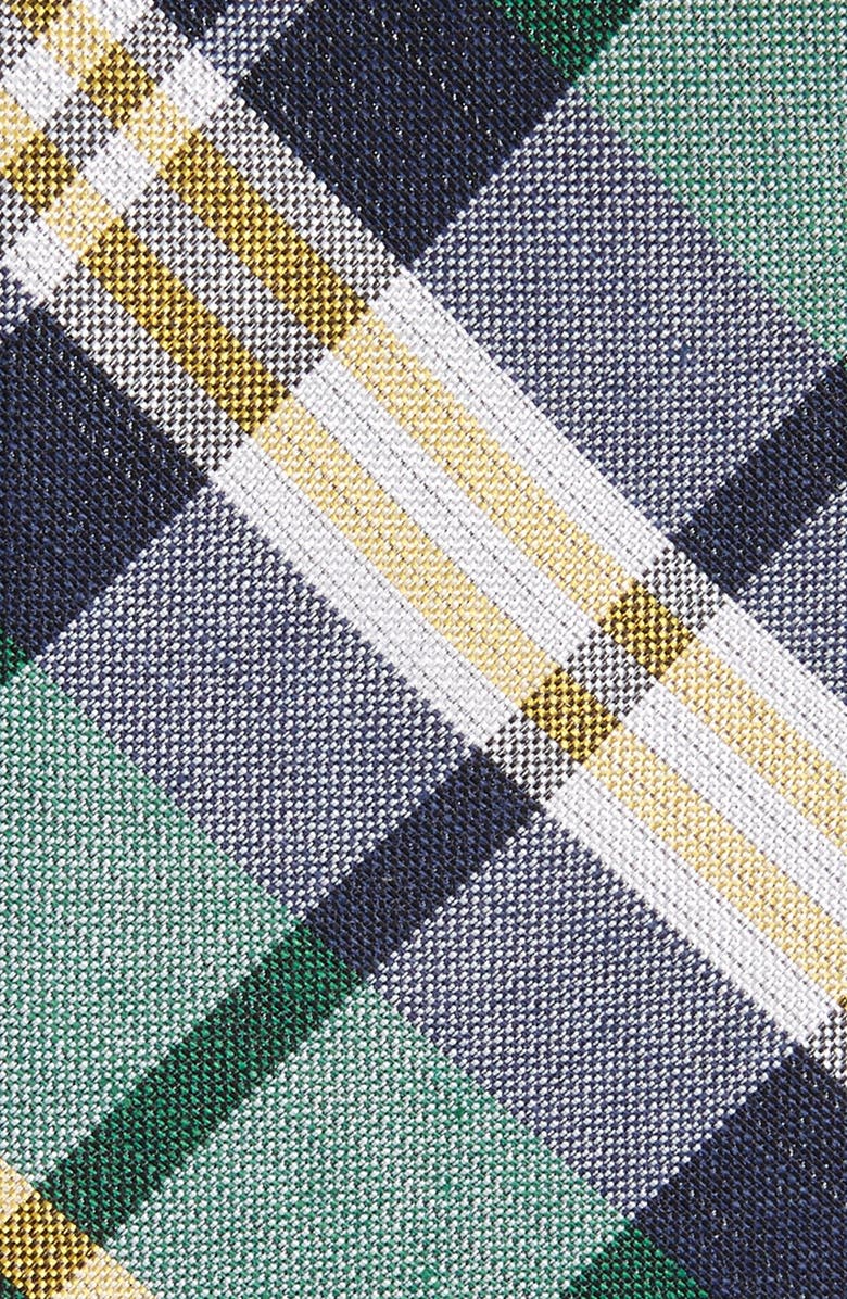 The Tie Bar Plaid Silk & Linen Tie, Alternate, color, 