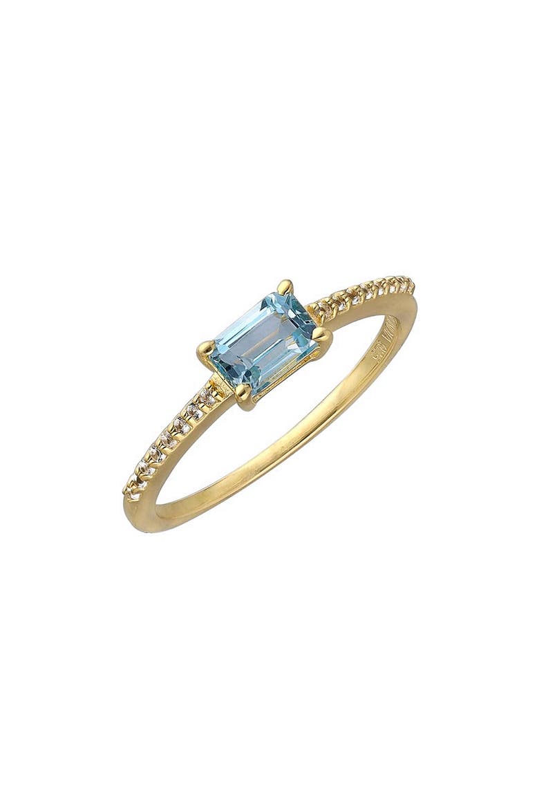Blue & White Topaz Ring, Main, color, BLUE