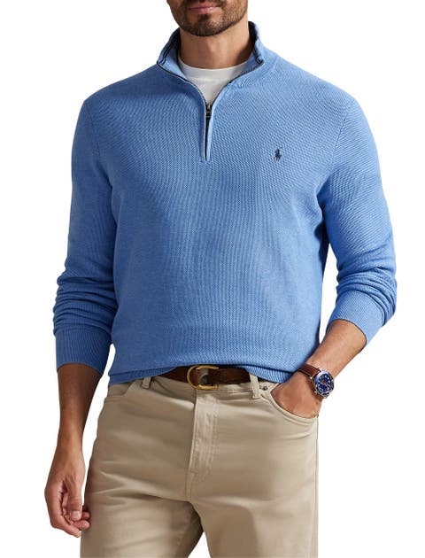 Pima Cotton 1/2-Zip Sweater