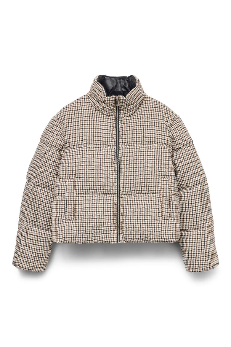 Lyon Short Houndstooth Puffer Jacket, Alternate, color, EMPERADOR