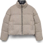 VERO MODA Lyon Short Houndstooth Puffer Jacket