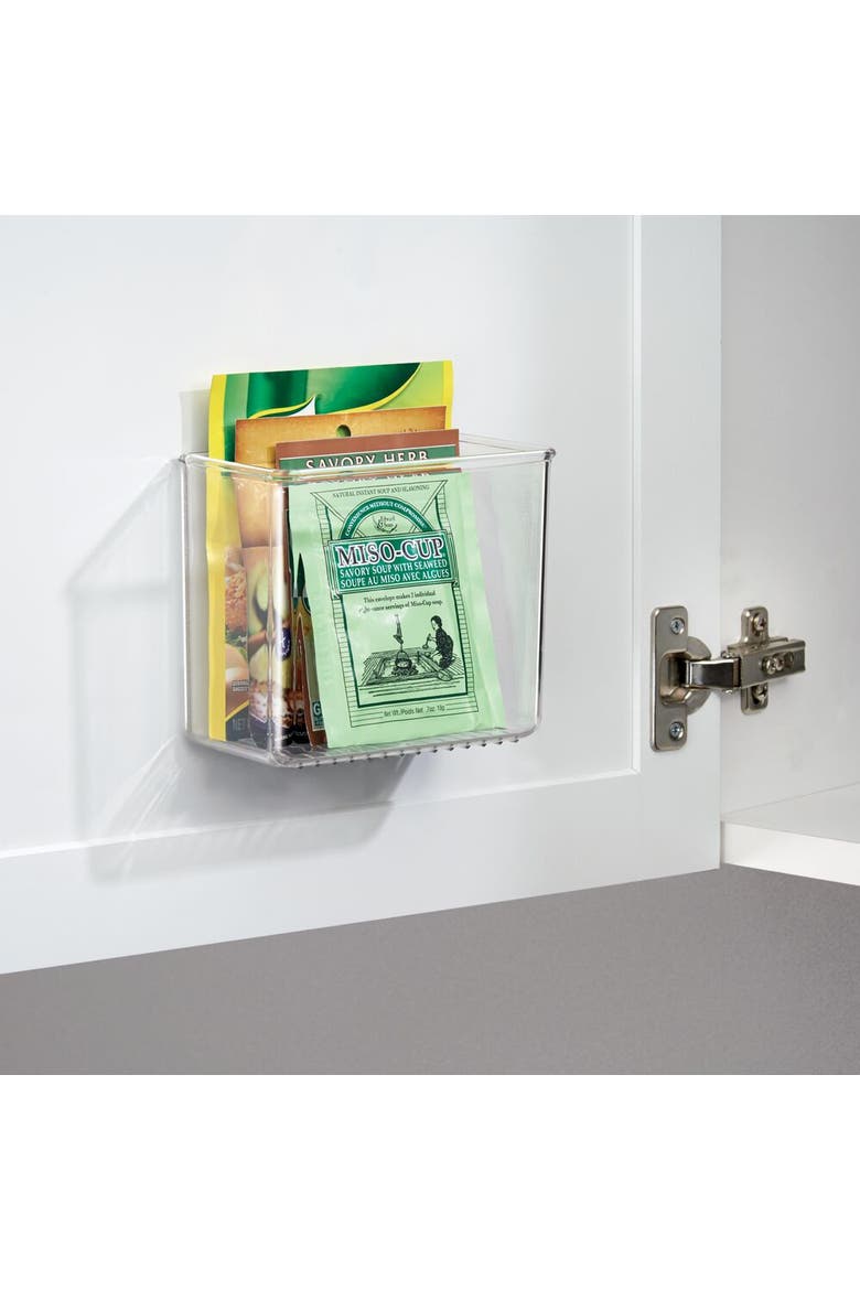 Adhesive Organizer Bin for Kitchen - Set of 4 - Clear, Alternate, color, Clear