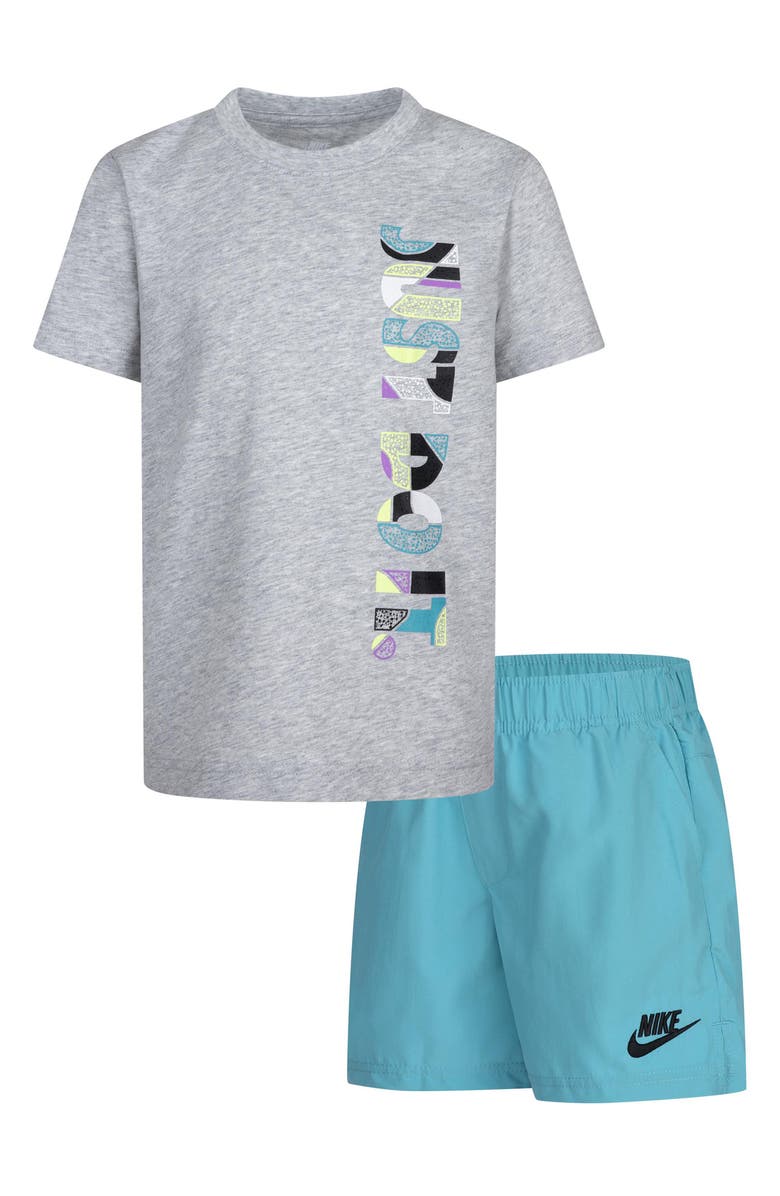 Nike Kids' Logo Graphic T-Shirt & Dri-FIT Woven Shorts Set, Main, color, Dusty Cactus