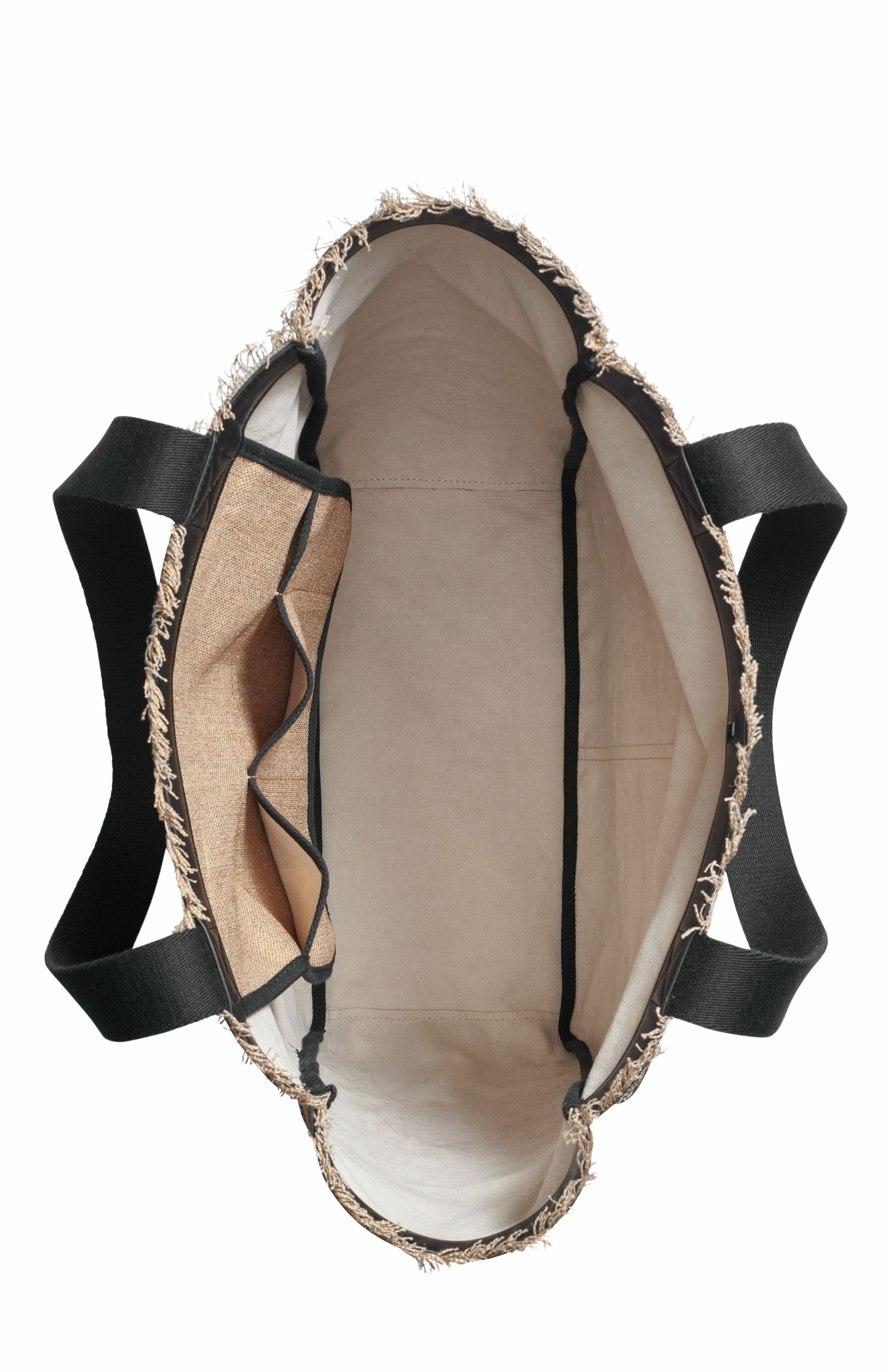 Donna Karan New York Lido Metallic Canvas Tote, Alternate, color, Gold